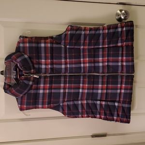 Tommy Hilfiger plaid puffer vest